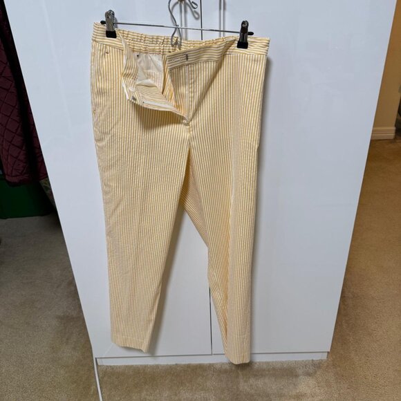 Tommy Hilfiger Yellow striped Ankle pants - Picture 2 of 3